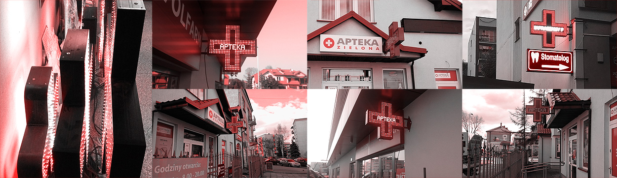 Our pharmacy cross signs real photos